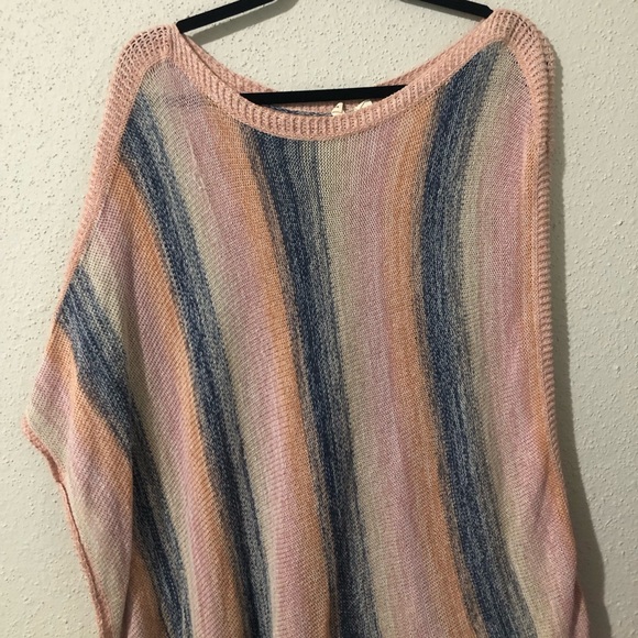 Anthropologie Moth boho knit multicolor poncho - Picture 4 of 5